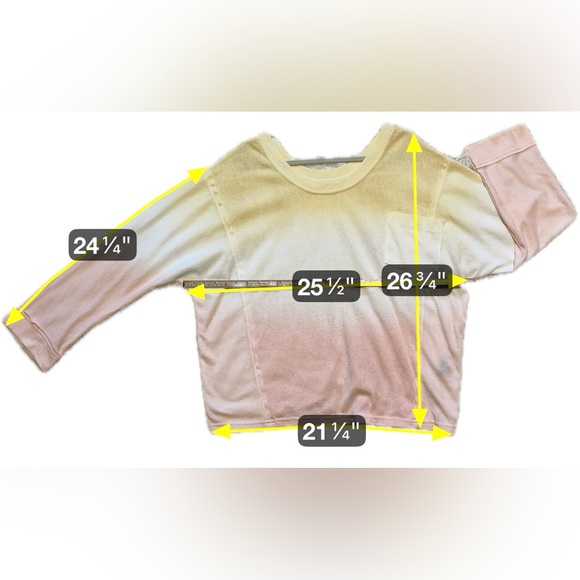 POL Ombre Sweater Pastel Gradient Knit Pullover Oversized Loungewear Medium - Picture 6 of 12